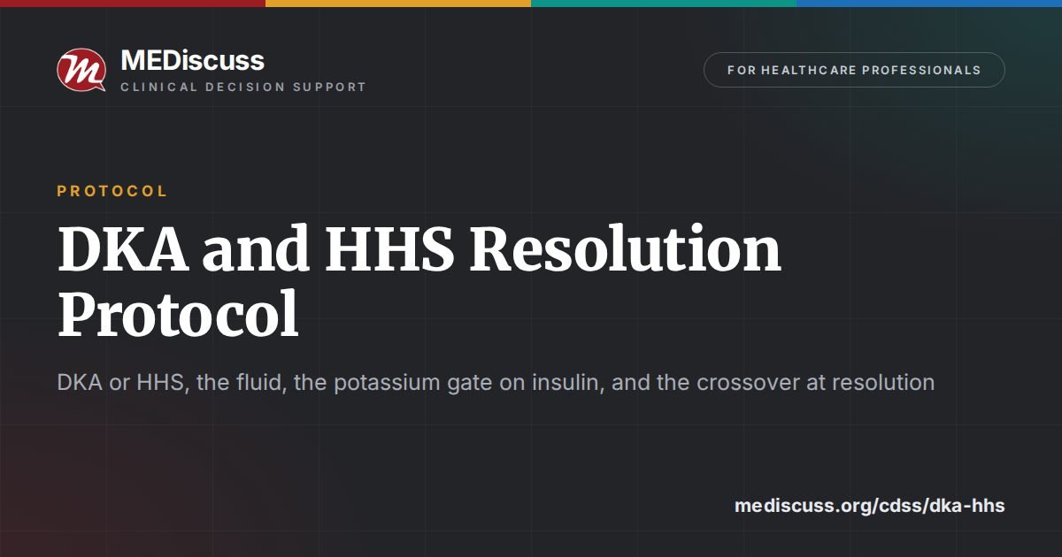 Hhs Background DKA & HHS Management | MEDiscuss CDSS