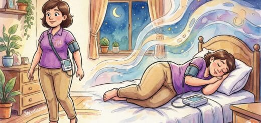 Ambulatory Blood Pressure Monitoring (ABPM) Day and Night Cycle Illustration