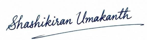Signatuer image of Dr Shashikiran Umakanth