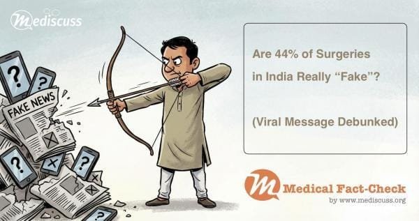 Fact Check: Are 44% of Surgeries in India Really “Fake”? (Viral Message Debunked)
