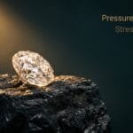 A diamond formed from coal, illustrating pressure transformed into strength.