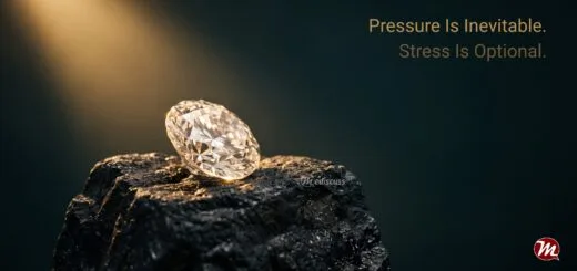 A diamond formed from coal, illustrating pressure transformed into strength.